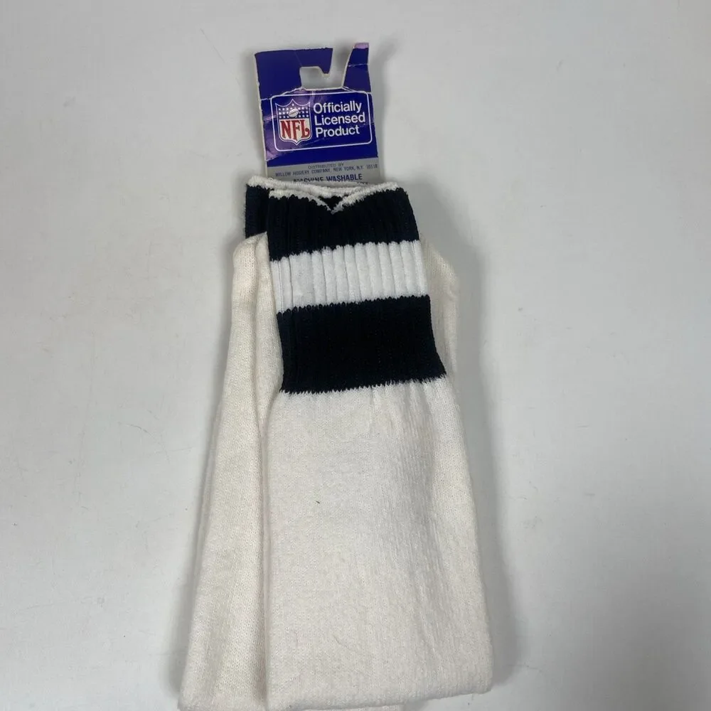 Vintage 1970’s NFL Oakland LA Raiders Tube Socks Men's 10-13 Over The Calf Socks